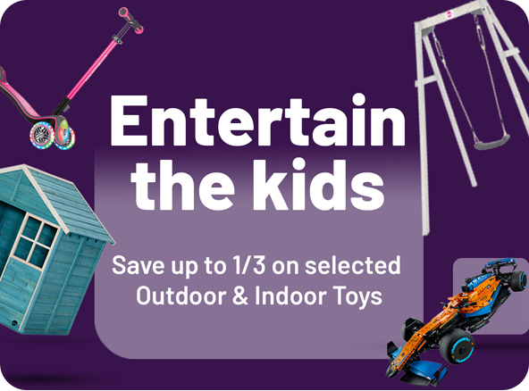 Half-term fun this way Save up to a 1/3 indoor and outdoor toys.