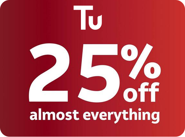 Save 25% on all Tu clothing.