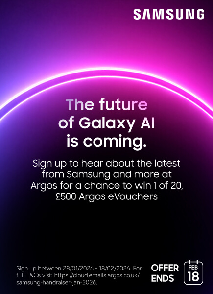 Be 1 of 20 to win a £500 Argos eGift voucher - Exclusively for Samsung fans!