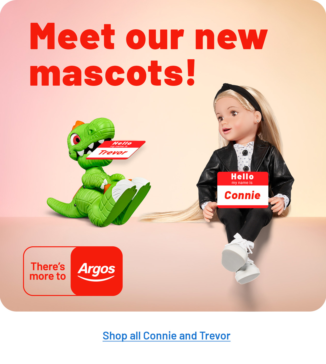 This Christmas, There's More To Argos' with Connie and Trevor showing off  their favourite toys